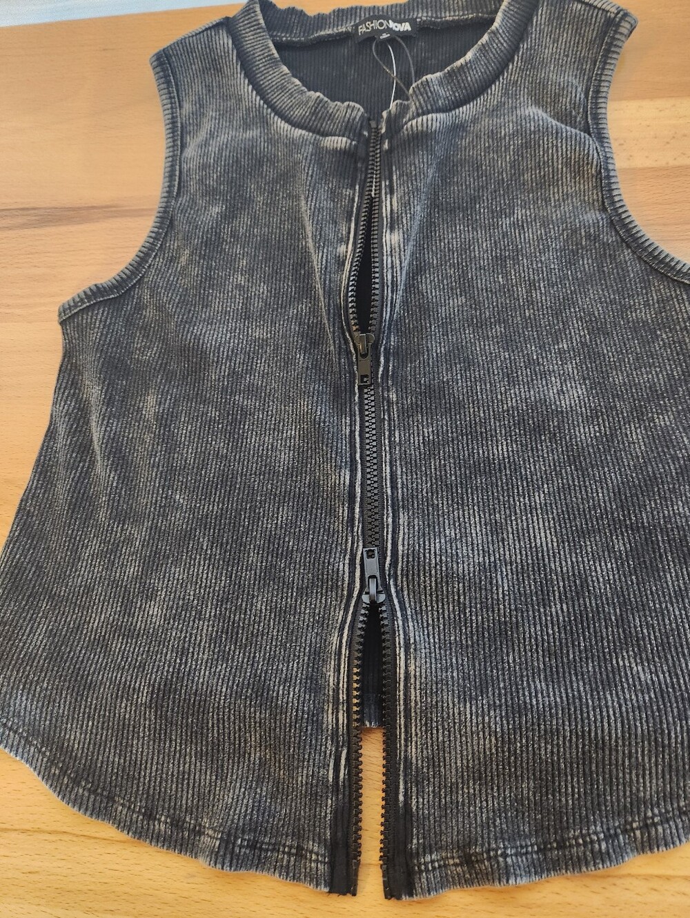 Fashion Nova New Times Ribbed Legging Set 2X Black Acid Wash NWT Y2K Athleisure - Picture 14 of 15